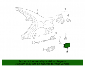 Lexus ES300 ES330 fuel filler door