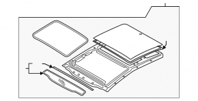Kia Optima 16-20 panoramic roof mechanism