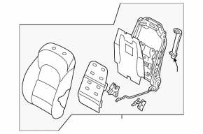 Driver's seat Hyundai Tucson 16-16 without airbag, electric, heated, cloth black