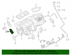 Actuator motor drive heater Porsche Panamera 10-16
