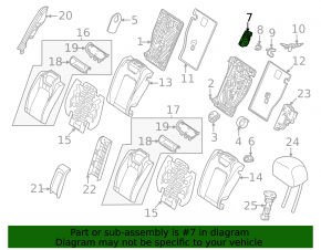 Rear left seat lock, 2nd row, Mercedes GLC 16-22