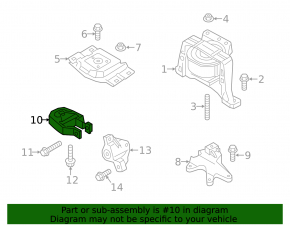 Ford Escape MK3 13-19 1.6T 2.5T 2.0T rear engine mount microcracks