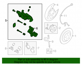 Rear left caliper assembly Mazda 3 14-18 BM