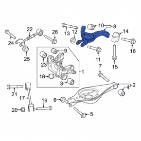 Upper rear right arm Ford Explorer 11-19 torn silent block