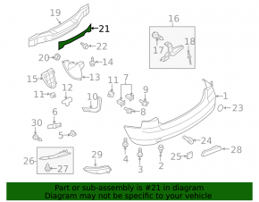 Mazda CX-7 06-12 rear bumper absorber