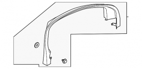 Door frame inner front right Ford Escape MK4 20- black