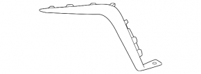 Right front bumper molding for Toyota GR86 22-26, black