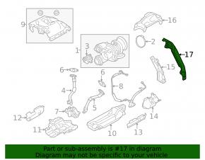Exhaust manifold protection BMW X5 F15 14-18 4.4T upper left