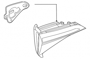 Right inner trunk lid light for Volkswagen Jetta 19-24