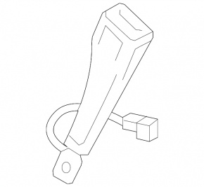Chevrolet Volt 11-15 black driver's seat belt latch with wire