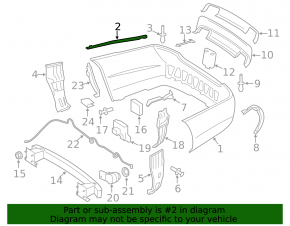 Rear bumper mounting strip right Mercedes W221 06-13