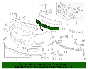 Absorber front bumper Chevrolet Malibu 13 dorest