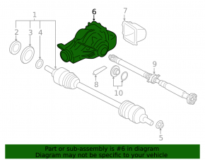 Rear differential gearbox BMW X3 F25 11-17 2.0T 110k
