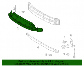 Front Bumper Absorber Upper Toyota Venza 21-