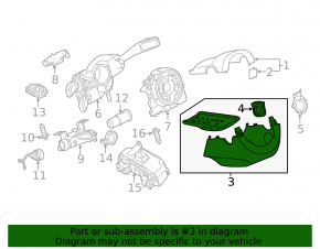 Steering column frame VW Passat b8 16-19 USA