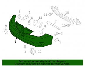 Subaru Impreza WRX GH 2008-2011 bare front bumper without lip