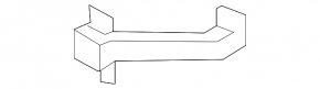 Front left bumper-headlight bracket for Hyundai Elantra AD 17-20 with latches