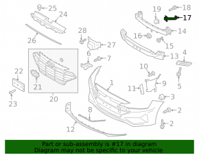 Bracket bumper-headlight front left Hyundai Elantra AD 17-20