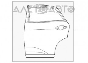 Rear left door assembly for Lexus RX350 RX450h 10-15