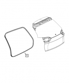 Rubber seal for tailgate Jeep Cherokee KL 14-18