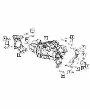 Front transfer case gearbox Jeep Compass 17-20 manual transmission