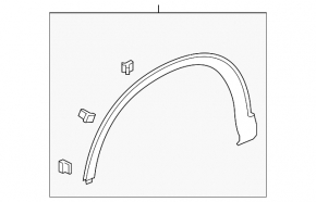 Front left fender arch trim for Honda CRV 12-16