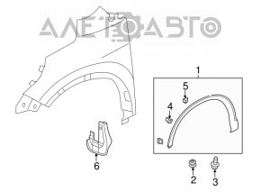 Front left fender arch trim Honda CRV 12-16
