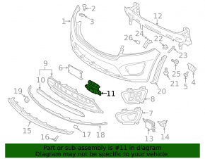 Absorber front bumper Kia Sorento 16-18 prerest for a solid bumper