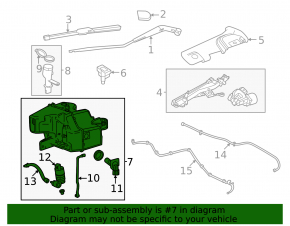 Acura ZDX 24-26 Windshield Washer Reservoir