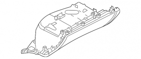 Audi A4 B8 08-16 glove compartment without CD changer, gray
