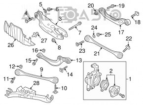 Rear wishbone trim left Audi A5 F5 17-