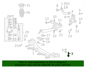 Rear subframe mounting bolt 4pcs set Lexus CT200h 11-17