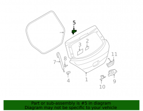 Nissan Versa 1.8 10-12 Trunk Door Hinge