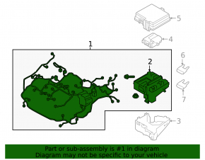 Hyundai Tucson 19-21 2.0 hood fuse box without wiring