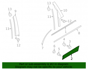 Lower rear left door trim for Porsche Cayenne 958 11-17 simple threshold