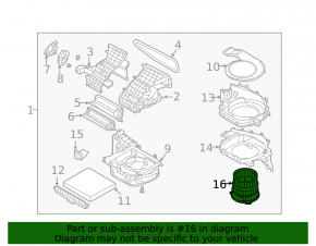 Heater fan motor for Hyundai Santa FE 21-23 2.5, 2.5T