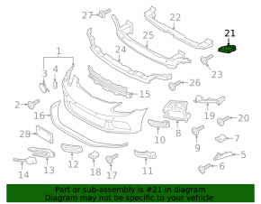 Front bumper bracket, center lower, Porsche Panamera 17-23