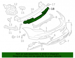 Porsche Taycan 20-26 Rear Bumper Absorber