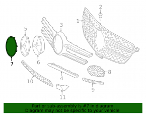 Emblem grille grill Mercedes GLC 43/63 17-22 under radar