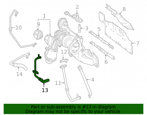 Mercedes CLA 14-19 M270 Turbocharger Coolant Pipe, Inlet