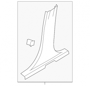 Center pillar trim lower right Ford Fiesta 11-19 black