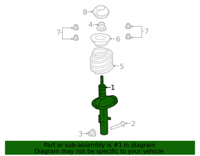 Front left shock absorber for Ford Taurus 13-19