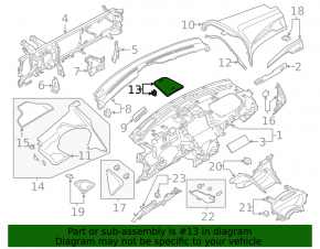 Lincoln MKZ 17-20 black center speaker trim panel