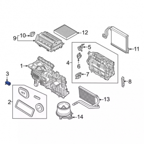 Ford Bronco Sport 21-25 AC heater valve for dual zone