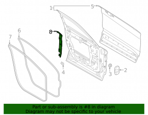 Seal front left side door Ford Explorer 20-