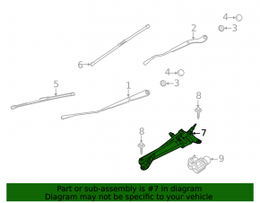 Windscreen wiper linkage with motor Ford Escape MK4 20-24