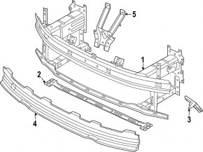 Right front bumper reinforcement bracket for Volkswagen ID.4 21-22