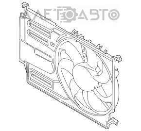 Diffuser radiator shroud assembly Mini Cooper F56 3d 14-19 1.5t, 2.0t