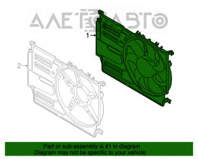 Diffuser radiator shroud assembly Mini Cooper F56 3d 14-19 1.5t, 2.0t
