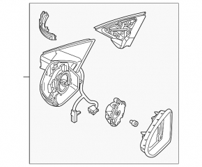 Side mirror left VW Jetta 19-24 heating